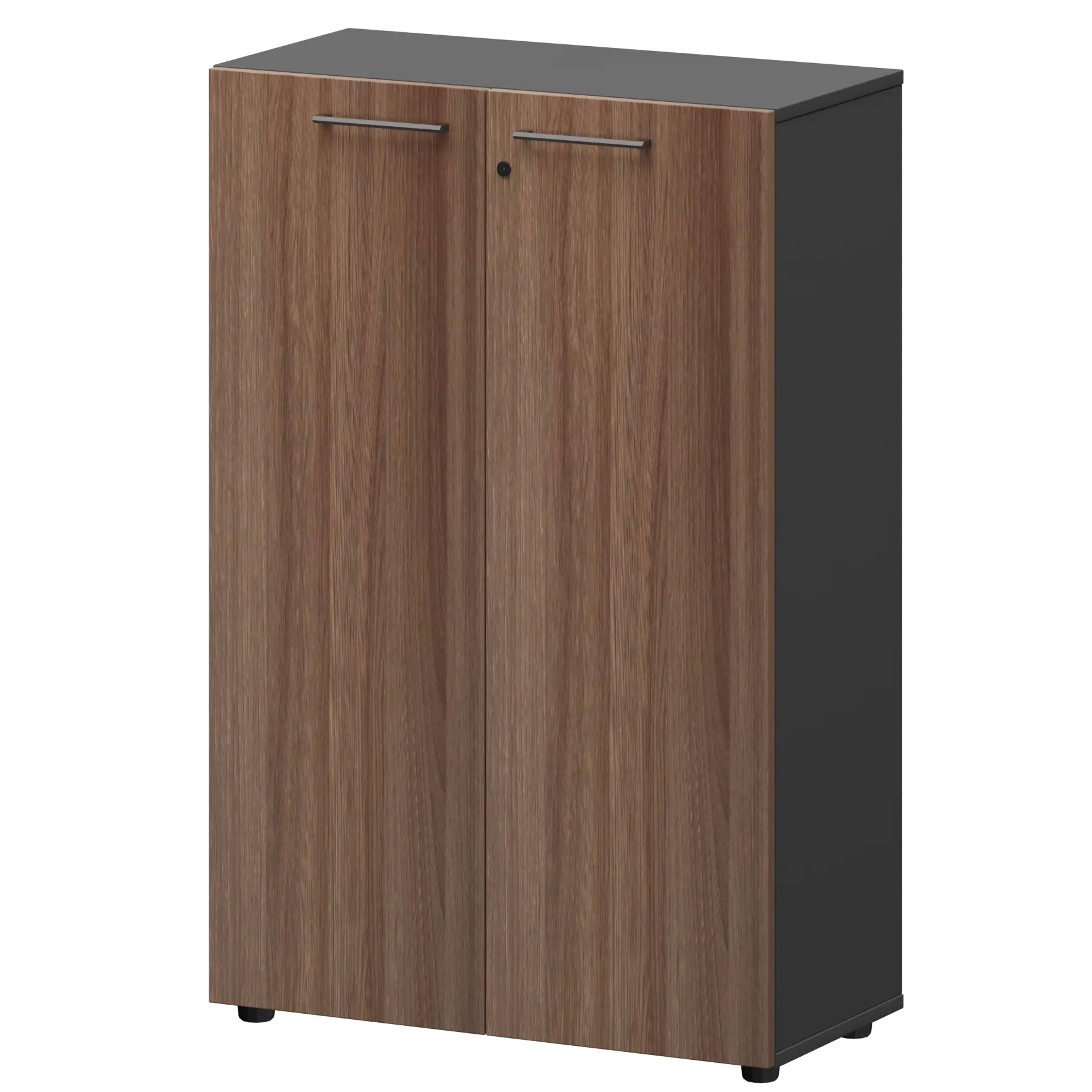 Шкаф средний закрытый СМШ38F Темный шимо/Графит 792x380x1190 Кортез