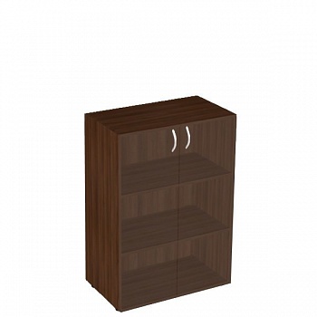 ШКАФ КНИЖНЫЙ СО СТЕКЛОМ СРЕДНИЙ БЕЗ ТОПА ФР-5.0+51.0*2+8.3*2 (800X450X1171)