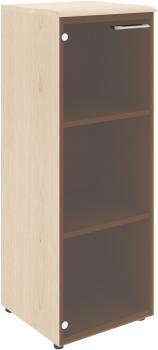 ШКАФ КОЛОНКА СО СТЕКЛЯННОЙ ДВЕРЬЮ И ТОПОМ WMC 42,2 (L/R) (425*410*1184) Бук Тиара