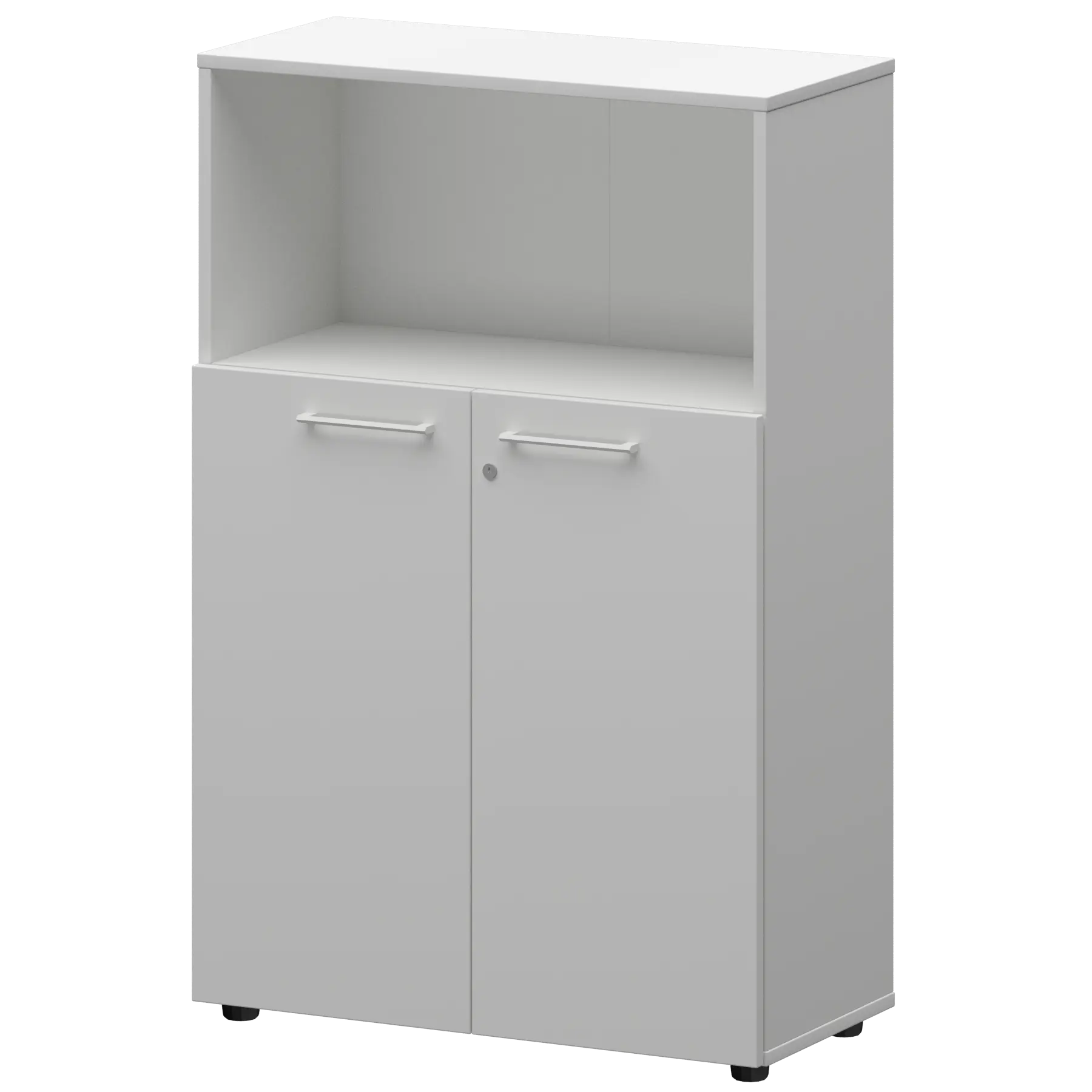 Шкаф средний с нишей СМШ38.28F(Б) Белый 792x380x1190 Кортез