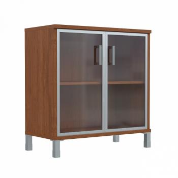 ШКАФ ШИРОКИЙ СО СТЕКЛЯННЫМИ ДВЕРЬМИ В АЛ,РАМЕ В 410,4 (900X450X943)