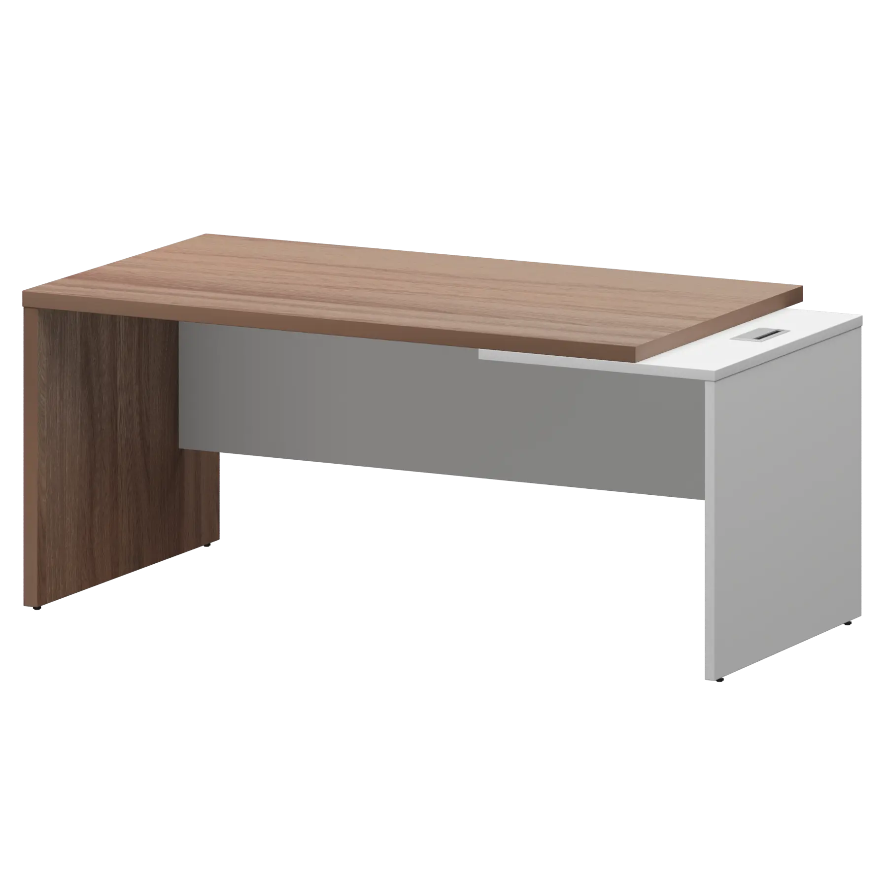 Стол руководителя правый KZ-18R Темный шимо/Белый 1800x900x750 Кортез