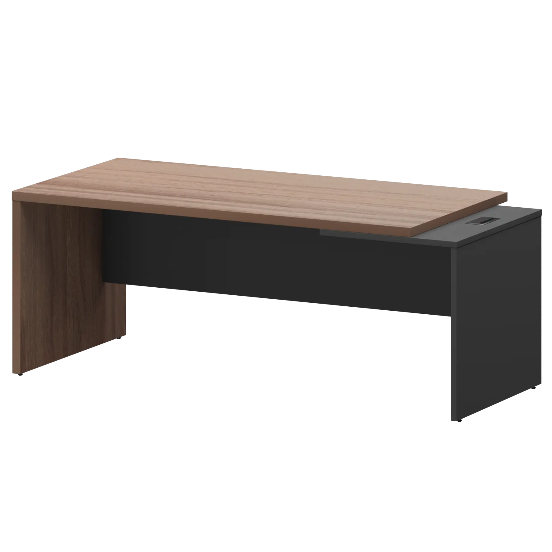 Стол руководителя правый KZ-20R Темный шимо/Графит 2000x900x750 Кортез