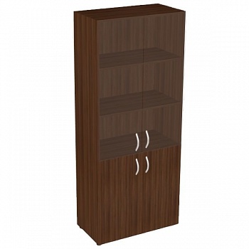 ФР-6.0+8.0+51.0*2+8.3*2 Шкаф книжный со стеклом высокий без топа(800X450X1938)