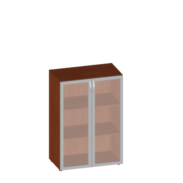 ФР-5.0+60.0*2+С-174*2 Шкаф широкий средний с сатин. теклом в алюм. раме (без топа) 800?450?1177