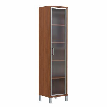 ШКАФ УЗКИЙ СО СТЕКЛЯННОЙ ДВЕРЬЮ В АЛ,РАМЕ В 431,8 R(475X450X2054)