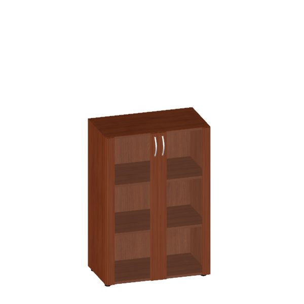 ФР-5.0+КН-4.5 Шкаф широкий средний со стеклом в раме МДФ (без топа) 800?450?1177