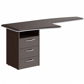 БРИФИНГ-ПРИСТАВКА БОКОВАЯ С ТУМБОЙ DB 1880 L (1800*800*742) Венге Магия