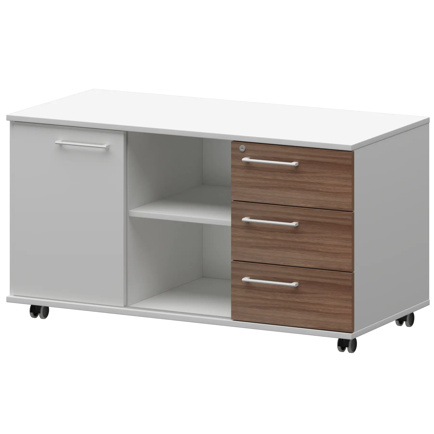 Креденция правая KZT-62R Темный шимо/Белый 1200x568x648 Кортез