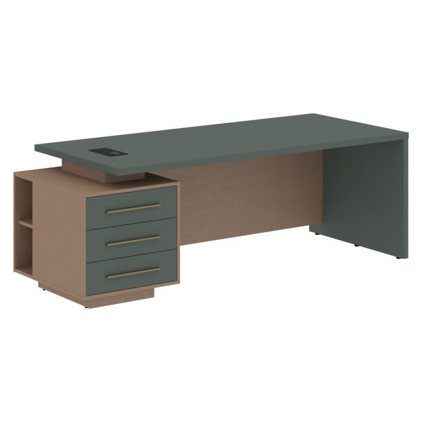 VCT 2290(L) Стол руководителя с тумбой VCT 2290(L) 2200х900х750