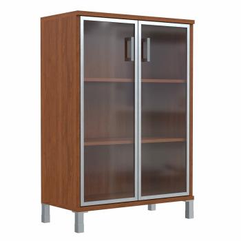 ШКАФ ШИРОКИЙ СО СТЕКЛЯННЫМИ ДВЕРЬМИ В АЛ,РАМЕ В 420,7 (900X450X1310)