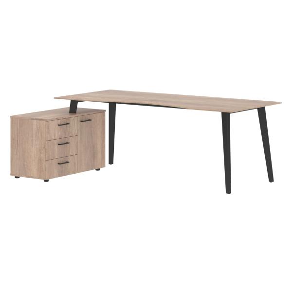 JCT 2013(L) Стол руководителя с тумбой JCT 2013(L)  2000х1300х750