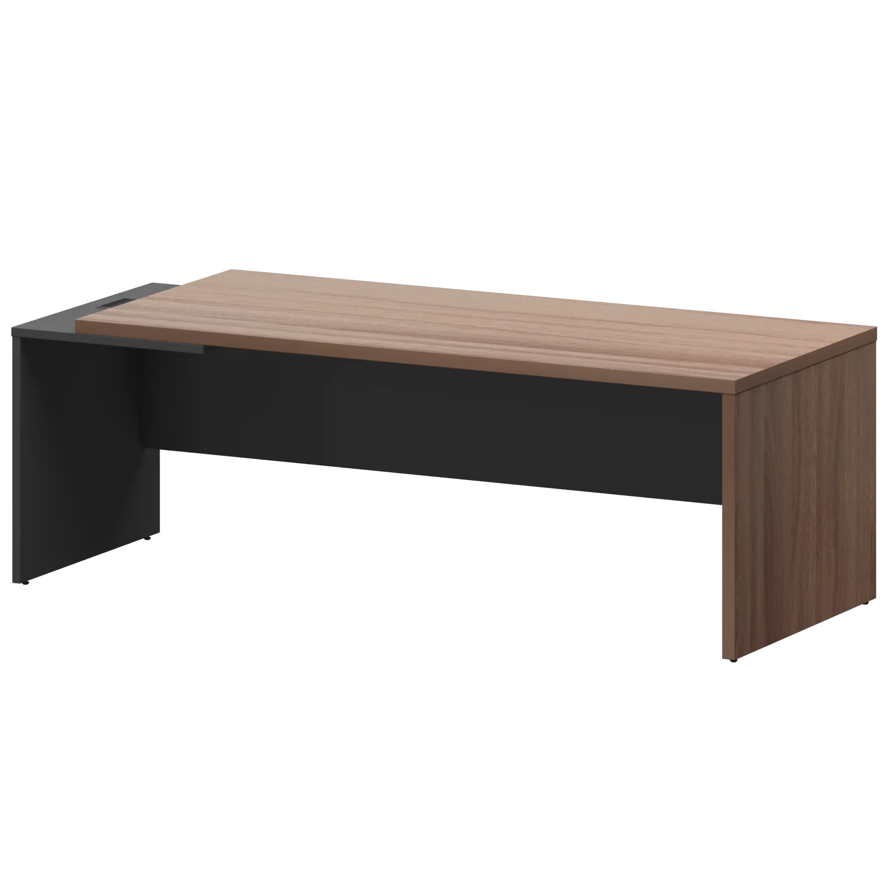 Стол руководителя левый KZ-22L Темный шимо/Графит 2200x900x750 Кортез