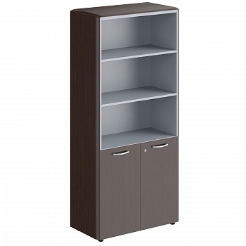 ШКАФ С 1 КОМПЛЕКТОМ ГЛУХИХ МАЛЫХ ДВЕРЕЙ С ЗАМКОМ DHC 85,5(Z) (850*430*1930) Венге Магия