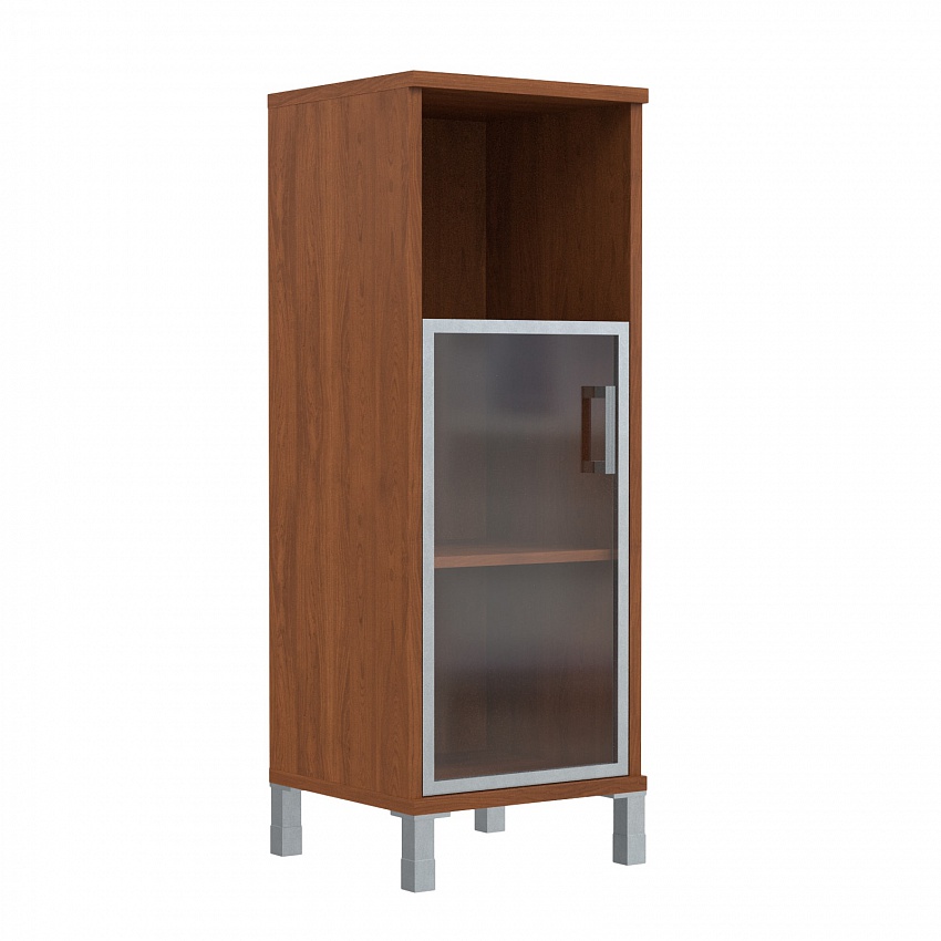 ШКАФ УЗКИЙ СО СТЕКЛЯННОЙ ДВЕРЬЮ В АЛ.РАМЕ В 421.4 L(475X450X1310)