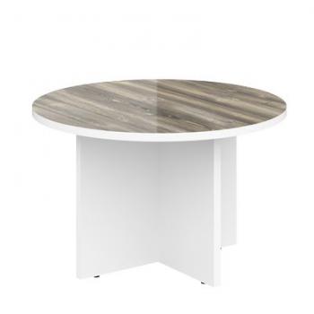 Стол для заседаний MCT 120 (D1200х750) Дуб Базель -белый