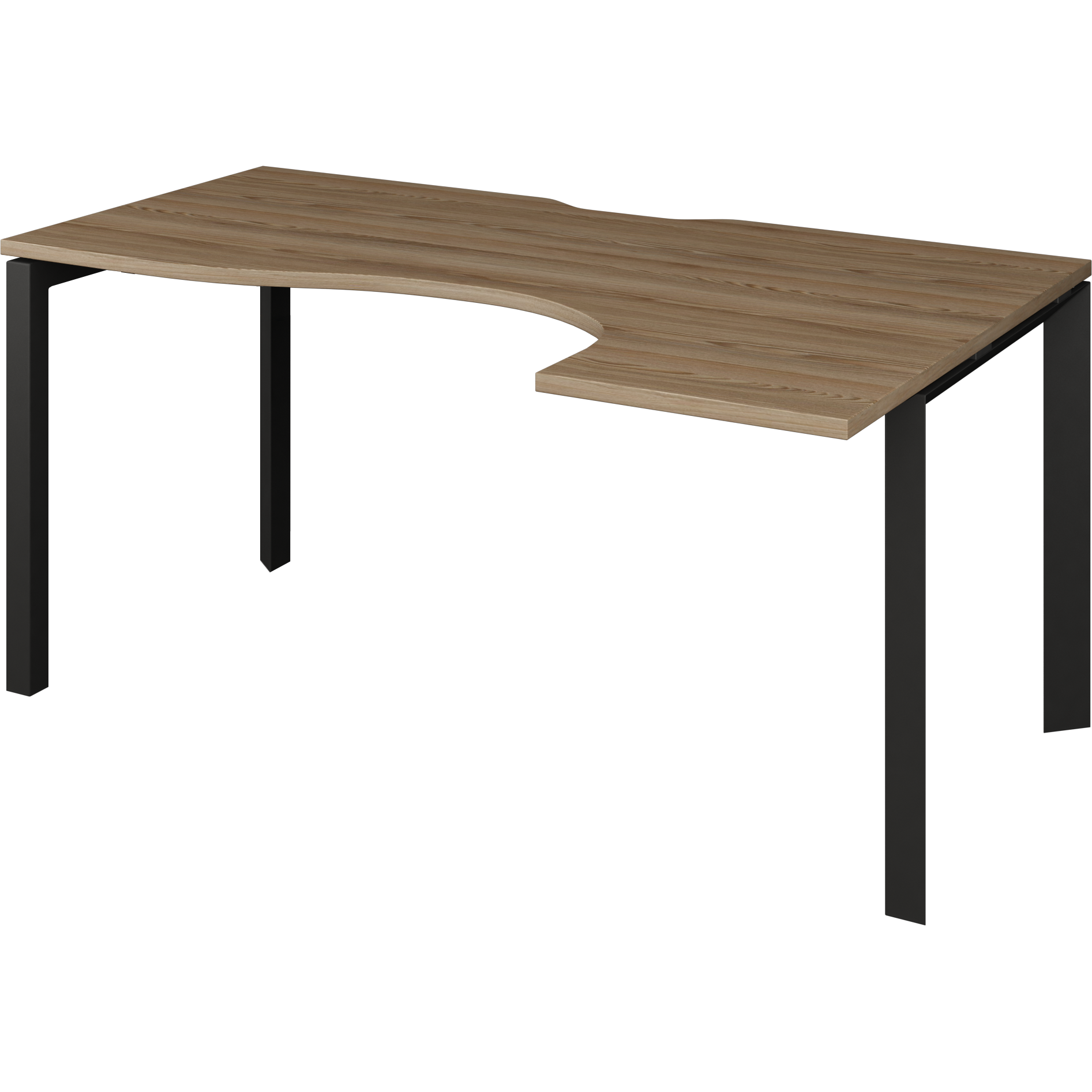 НТМП.П-040.ПР Стол эргономичный правый на металлокаркасе(1400x1100x750)