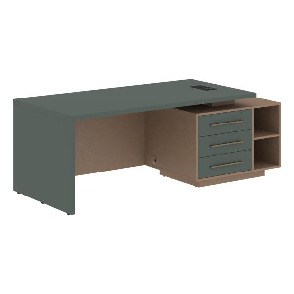 VCT 2190(R) Стол руководителя с тумбой VCT 2190(R) 2100х900х750