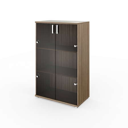 НТ-480 Стеллаж  (800Х445Х1280) с  НТ-601.2СТЛ стеклянными дверьми