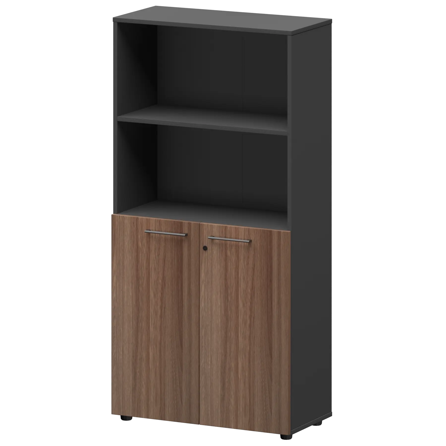 Шкаф высокий полузакрытый СМШ48.28F Темный шимо/Графит 792x380x1595 Кортез