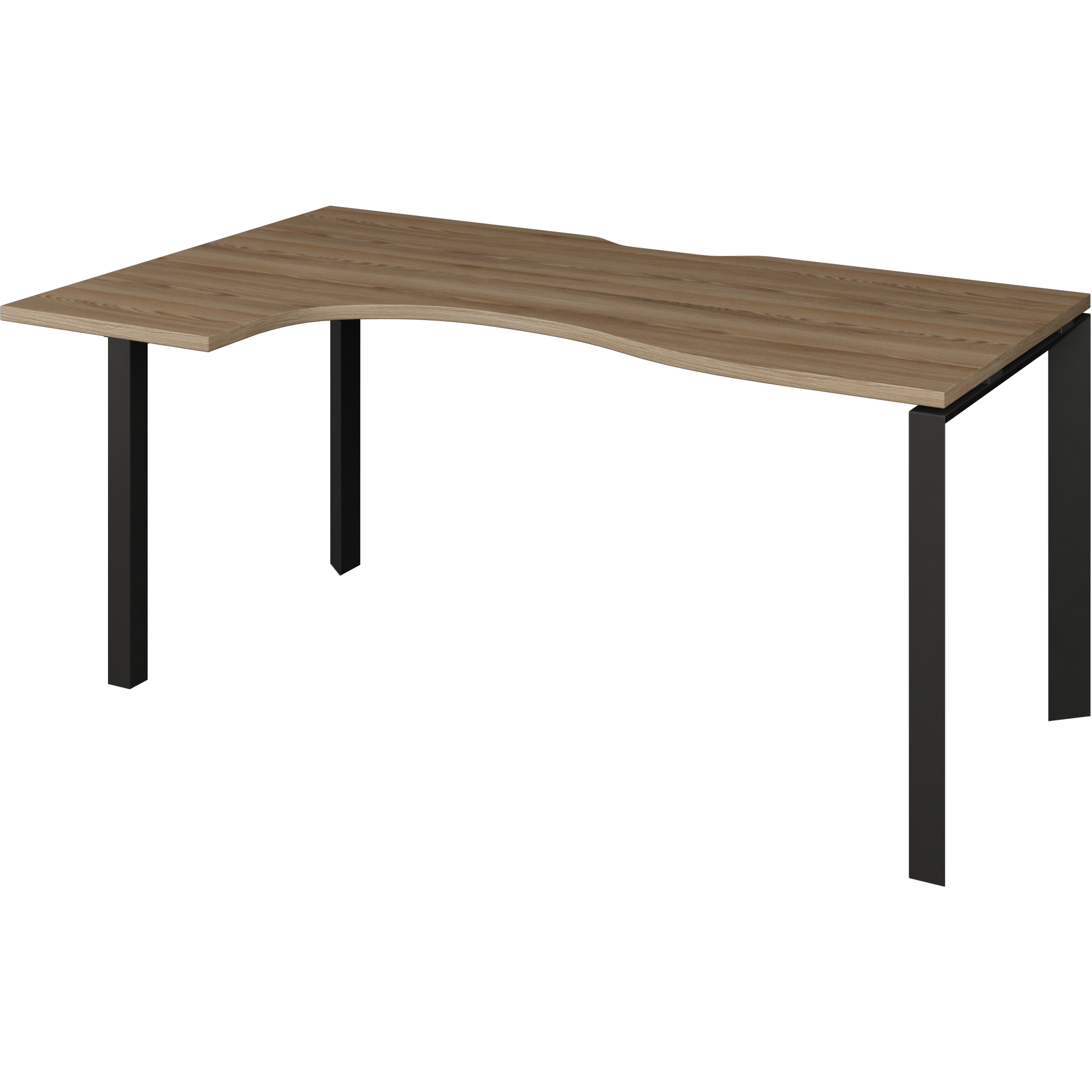 НТМП.П-040.ЛВ Стол эргономичный левый на металлокаркасе(1400x1000x750)