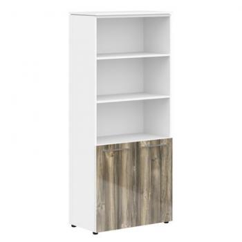 MHC 85,5 Шкаф с 1 комплектом глухих малых дверей (854х423х1956) Дуб Базель -белый