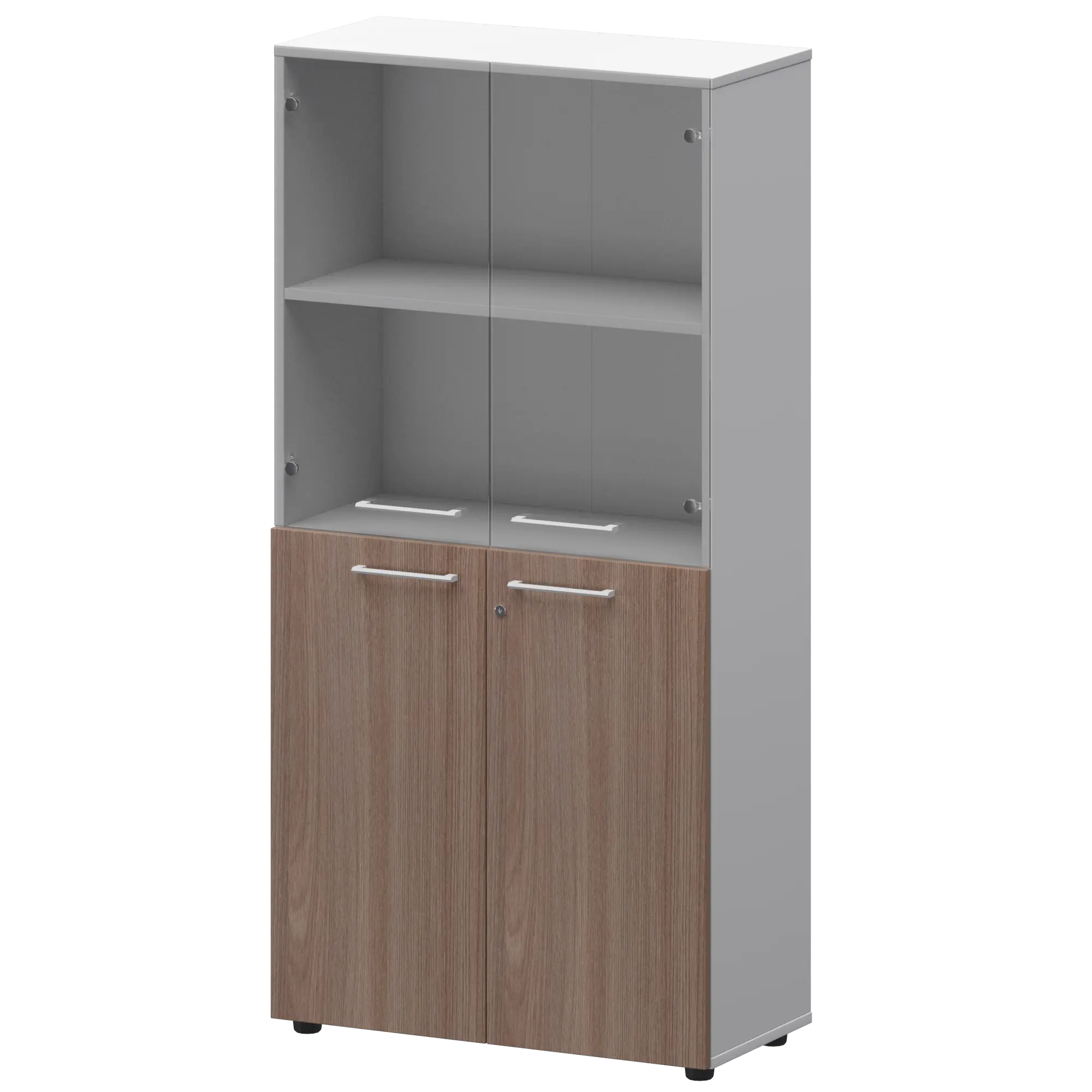 Шкаф высокий комб. СМШ48.28F.28S(Б) Темный шимо/Белый 792x362x1595 Кортез