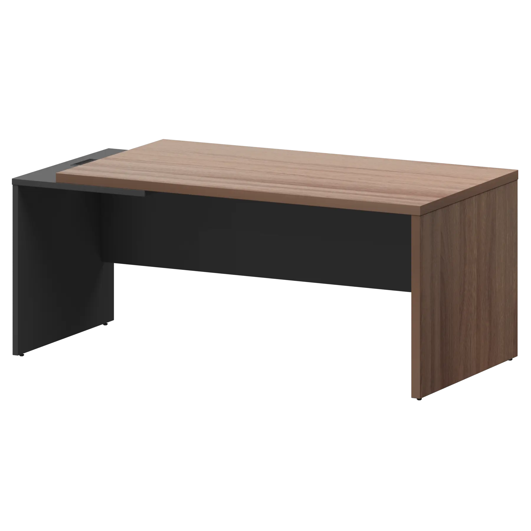 Стол руководителя левый KZ-18L Темный шимо/Графит 1800x900x750 Кортез