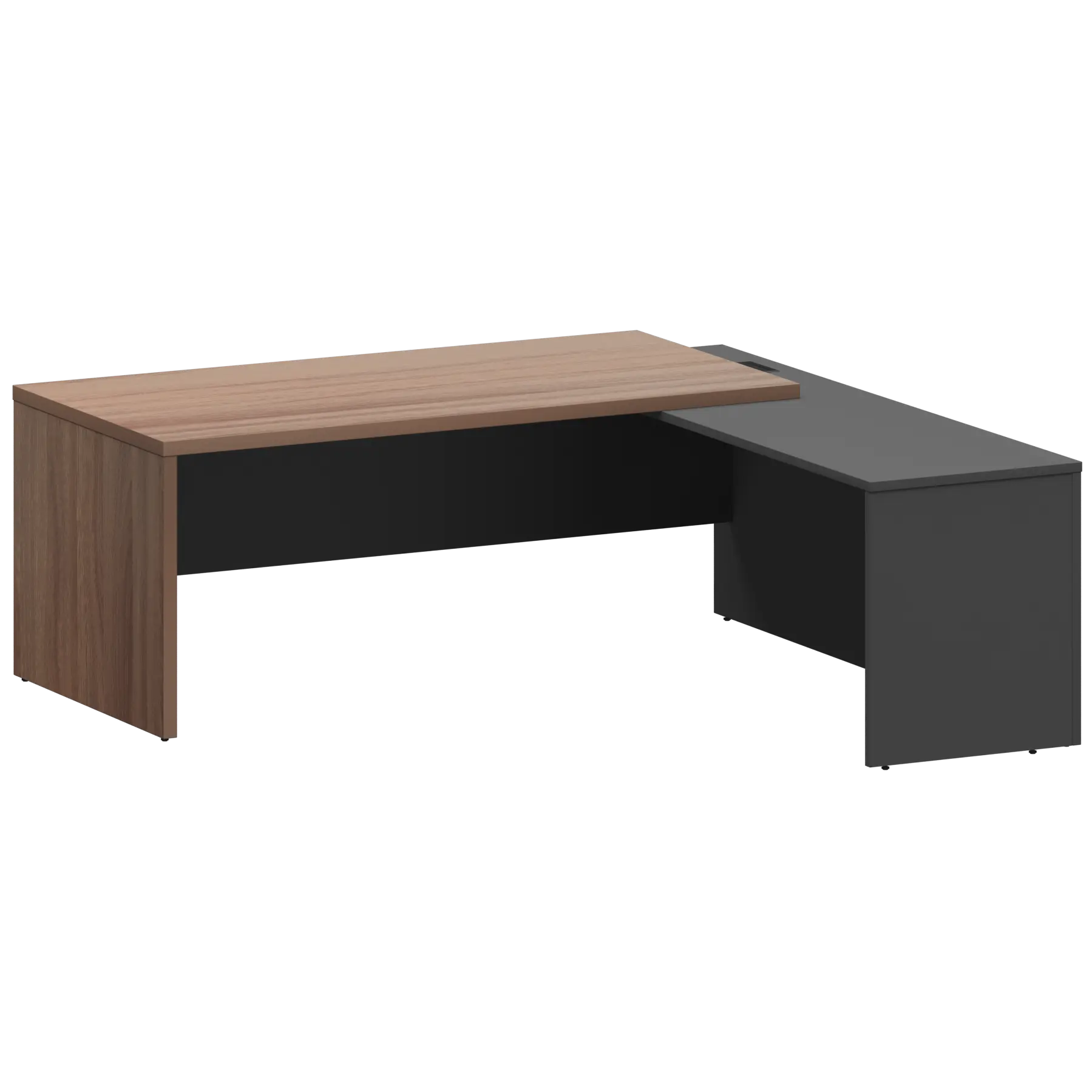 Стол руководителя правый KZP-20R Темный шимо/Графит 2000x2000x750 Кортез