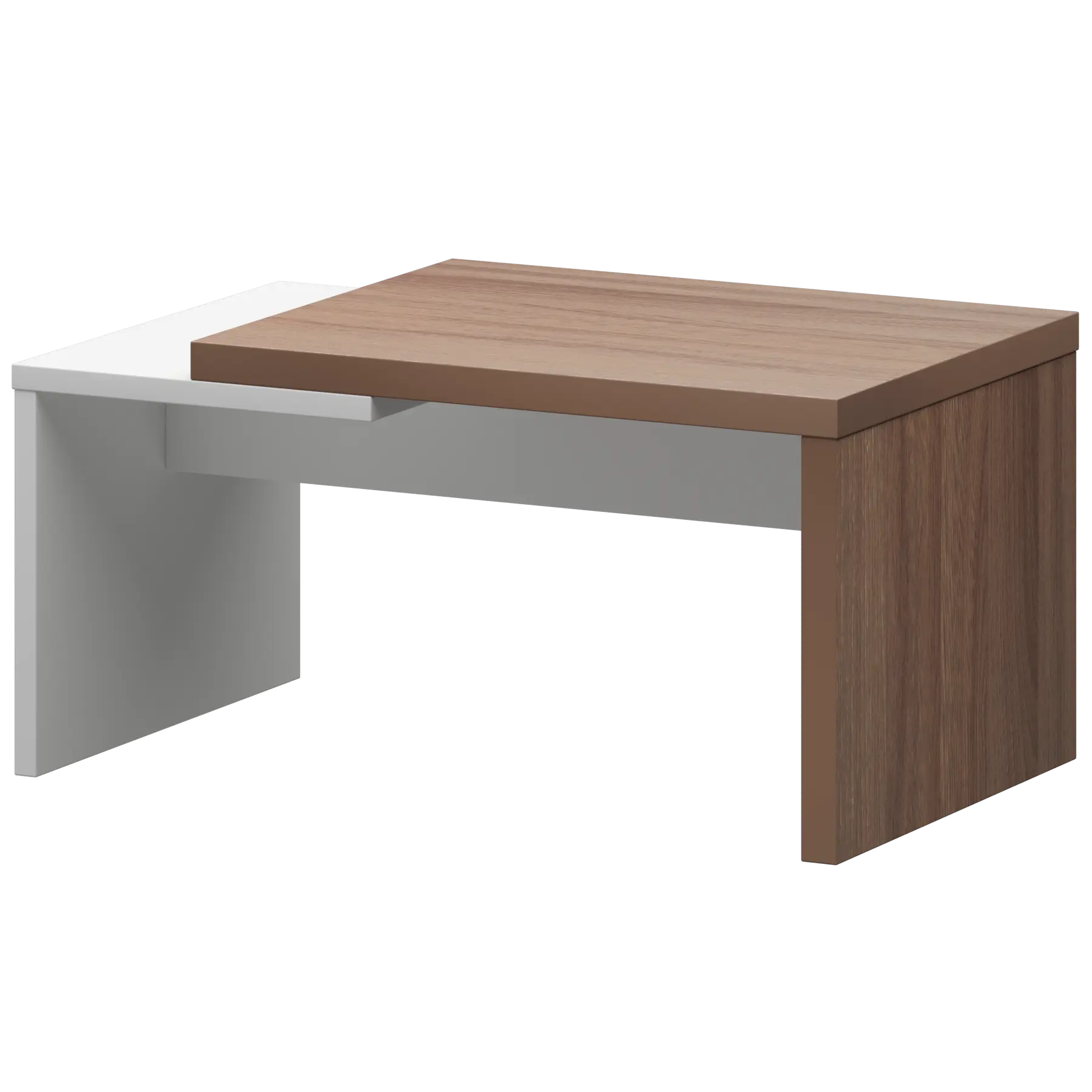 Стол журнальный KZH-09 Темный шимо/Белый 900x550x450 Кортез