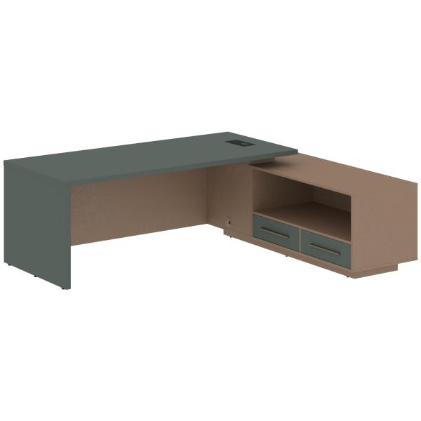 VCT 2319(R) Стол руководителя с тумбой VCT 2319(R) 2300х1900х750