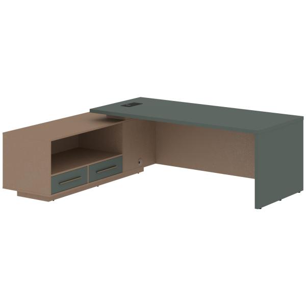 VCT 2319(L) Стол руководителя с тумбой VCT 2319(L) 2300х1900х750