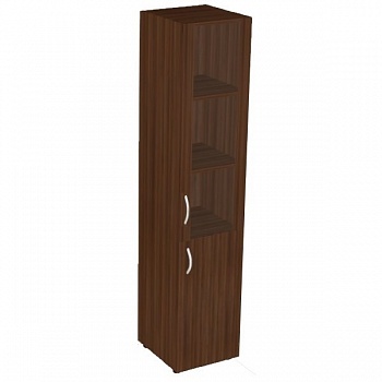 ШКАФ КНИЖНЫЙ СО СТЕКЛОМ В РАМЕ ВЫСОКИЙ БЕЗ ТОПА L/R ФР-6.1+8.0.1+4.5.1+С504 (400X450X1938)