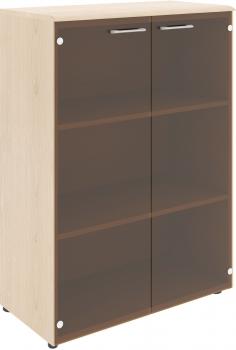 ШКАФ СО СТЕКЛЯННЫМИ ДВЕРЬМИ И ТОПОМ WMC 85,2 (850*410*1184) Бук Тиара