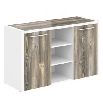 Тумба с фригобаром MTF 140 (1400х492х828) Дуб Базель -белый