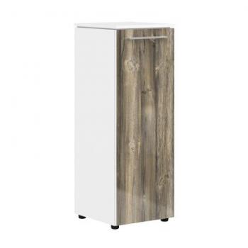 MMC 42,1  Шкаф колонка с глухой средней дверью (429х423х1188) Дуб Базель -белый
