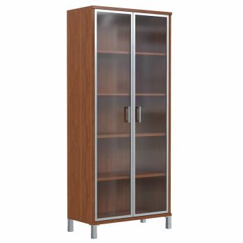 ШКАФ ШИРОКИЙ СО СТЕКЛЯННОЙ ДВЕРЬЮ В АЛ,РАМЕ В 430,8 (900X450X2054)