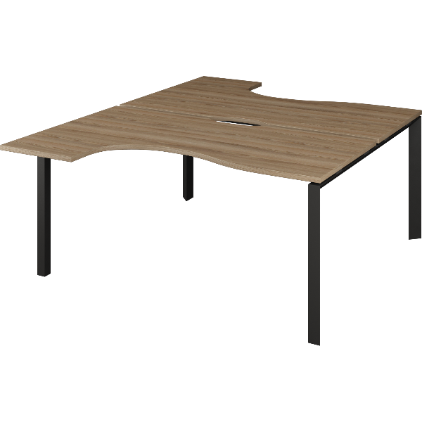 НТМП.П.Б2-060 Бенч эргономичный на 2 рабочих места на металлокаркасе(1600x2036x750)