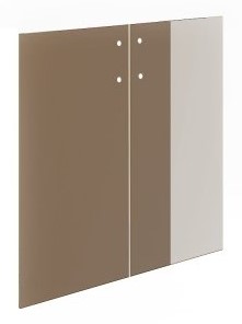 ЕС-50.0 Комплект низких стеклянных тонированных дверей(396X5X764)