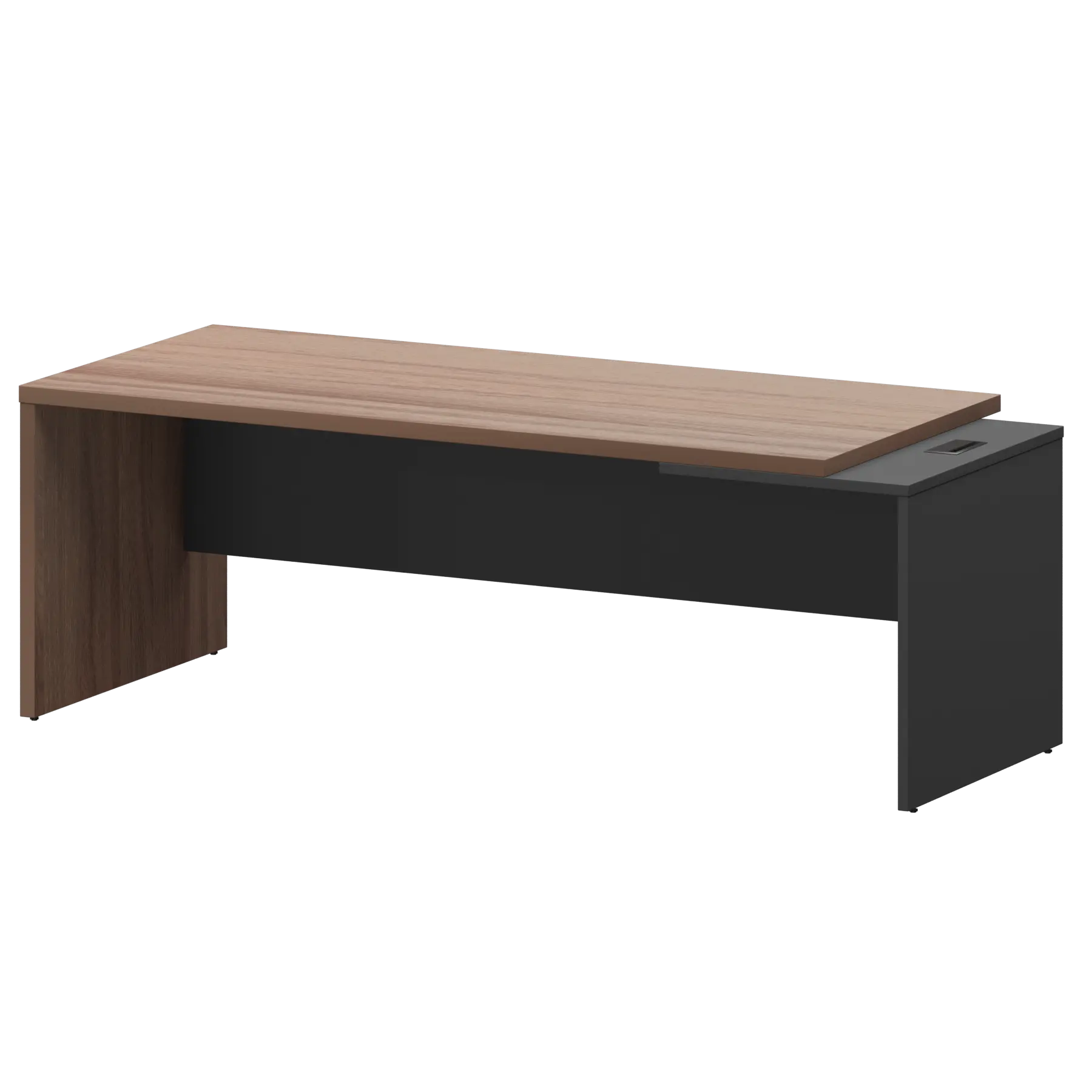 Стол руководителя правый KZ-22R Темный шимо/Графит 2200x900x750 Кортез