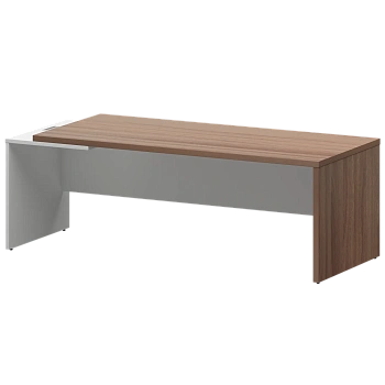 Стол руководителя левый KZ-22L Темный шимо/Белый 2200x900x750 Кортез