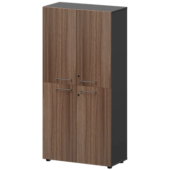 Шкаф высокий закрытый СМШ48.2.28F Темный шимо/Графит 792x380x1595 Кортез