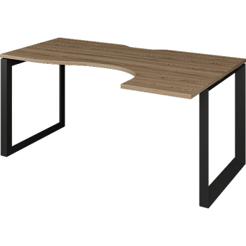 НТМП.О-060.ПР Стол эргономичный правый на металлокаркасе(1600x1000x750)