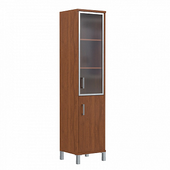 ШКАФ УЗКИЙ С ГЛУХОЙ И СТЕКЛЯННОЙ В АЛ.РАМЕ ДВЕРЬМИ В 431.4 R(475X450X2054)