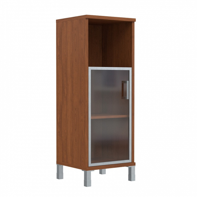 ШКАФ УЗКИЙ СО СТЕКЛЯННОЙ ДВЕРЬЮ В АЛ.РАМЕ В 421.4 L(475X450X1310)