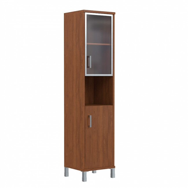 ШКАФ УЗКИЙ С ГЛУХОЙ И СТЕКЛЯННОЙ В АЛ.РАМЕ ДВЕРЬМИ В 431.9 R(475X450X2054)