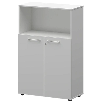 Шкаф средний с нишей СМШ38.28F(Б) Белый 792x380x1190 Кортез