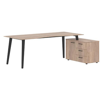 JCT 2013(R) Стол руководителя с тумбой JCT 2013(R)  2000х1300х750