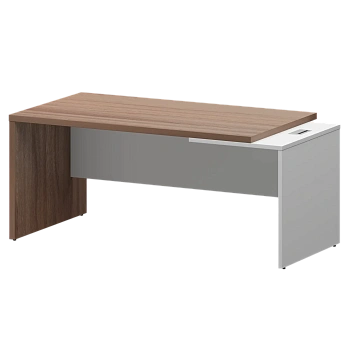 Стол руководителя правый KZ-18R Темный шимо/Белый 1800x900x750 Кортез