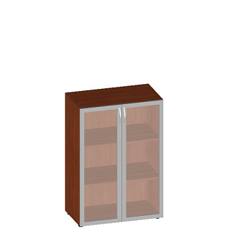 ФР-5.0+60.0*2+С-174*2 Шкаф широкий средний с сатин. теклом в алюм. раме (без топа) 800?450?1177